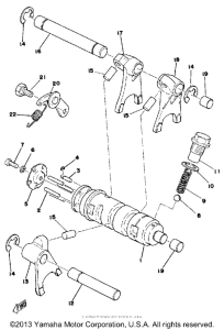 DT100C Shift cam-fork