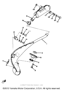 YZ125E Выхлопная система