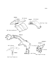 ZX1000 Наклейки (черные)