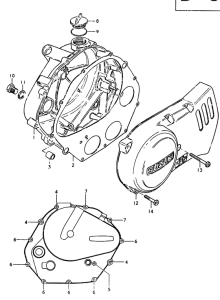 SP370 Crankcase cover ass`y  (v