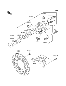 KX65 Задний тормоз