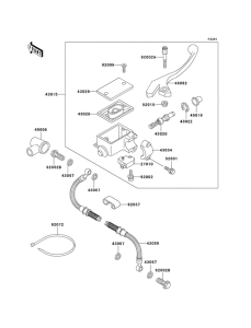 KL650 Передний тормозной цилиндр