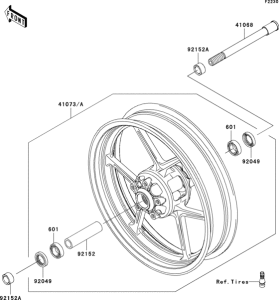 ZR750 Переднее колесо