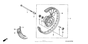 XR80R Переднее колесо