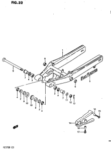 PE175 Rear swinging arm model z