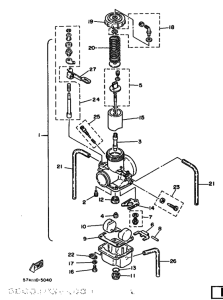 YZ490 YZ490U Карбюратор