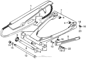 CB550 Swingarm + chain case