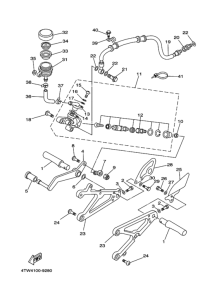 TZ250 Support reposepieds
