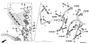 CB1100 (ABS) Главный тормозной цилиндр перед.