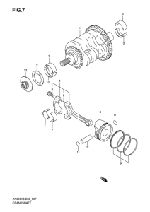AN650 (ABS) Вал коленчатый