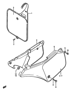 RM125 Обтекатель задний