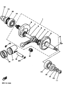 PW80 PW80F Коленчатый вал и Поршень