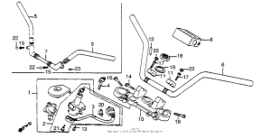VF1100C Handlebar + top bridge