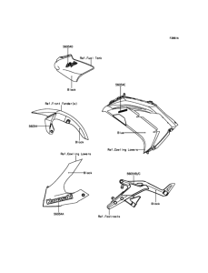 EX650 Decals(Blue)(CA,US)