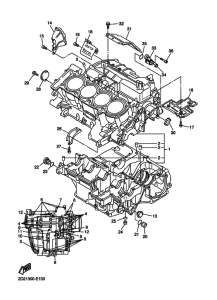 FJR1300AS Картер двигателя