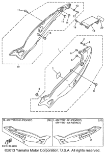 YZF600RLC Боковые обтекатели