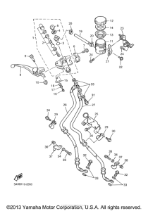 YZF600RRC Главный тормозной цилиндр