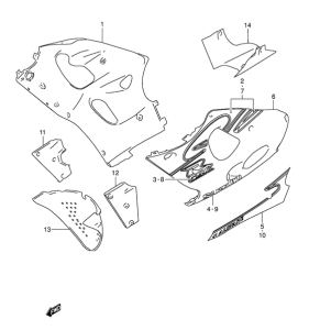 GSX-R600 Under cowling body