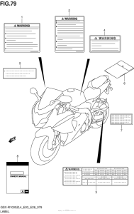 GSX-R1000Z Label (Gsx-R1000Zl4 E03)