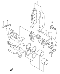GS500 Передний суппорт
