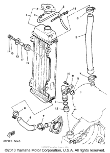 YZ80D Radiator - hose