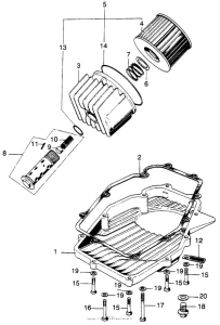 CB750 Oil filter + oil pan