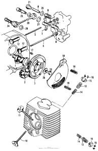CA105 Распределительный вал и клапана