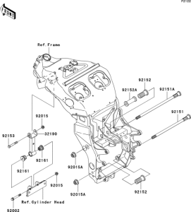 ZX1200 Крепление двигателя