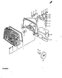 GS1000 Задний комбинированный сигнал