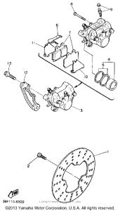 FZR400A Задний суппорт