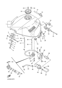 YZF1000R Топливный бак