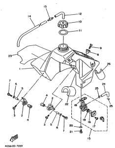 YZ80 Топливный бак