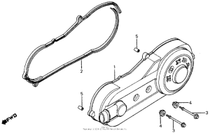 CH125 Крышка картера левая