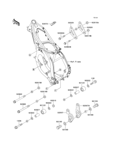 KX125 Frame fitting