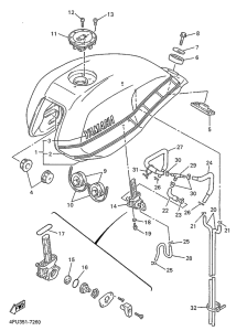 XJR1200SP Топливный бак