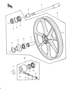 KZ1000 Front wheel / hub