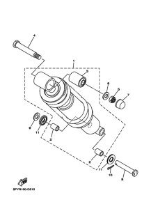 TW200E Задняя подвеска