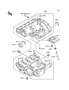 ZR250 Картер двигателя