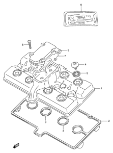 GSX250 Крышка головки цилиндров