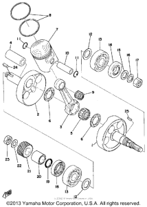 RS100B Коленвал и поршни