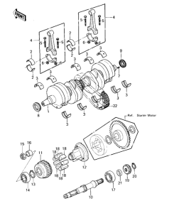 KZ1000 Crankshaft / secondary shaft