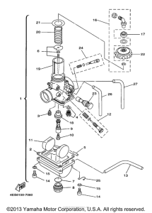 YZ80J1 Карбюратор