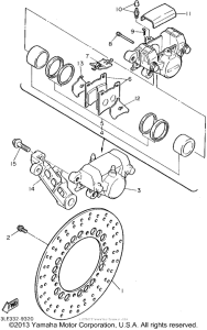 FZR1000G Задний суппорт