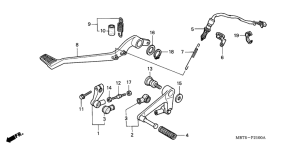 XL1000V Brake pedal assy
