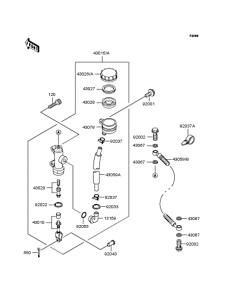 ZR750 Задний торм цилиндр