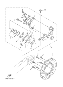 TDM900 Задний суппорт