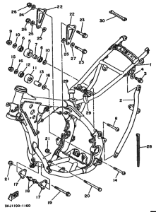 YZ125 YZ125B YZ125B1 Frame comp