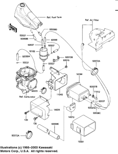 KL250 Испарительная система топлива