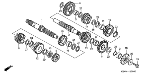 CR125R Трансмиссия