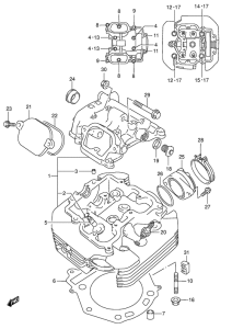 DR650 Головка цилиндров